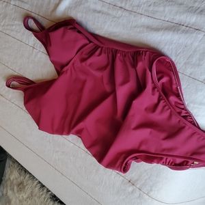 Miraclesuit one-piece sz 12 burgundy color